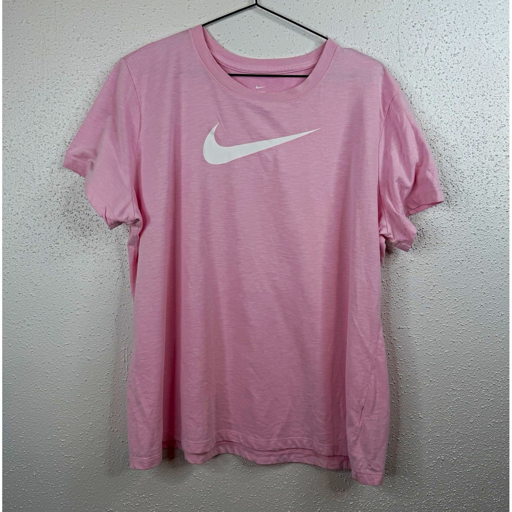 Nike Dri-FIT Women's Pink Logo Crew Neck Short Sleeve T-Shirt Size XXL